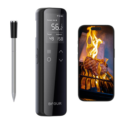 ThermoChef Pro – Slimme Bluetooth & WiFi Voedselthermometer | IP67, ±0,3°C, 24u Batterijduur