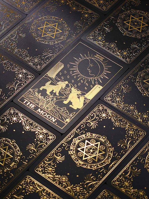 Jeu de Tarot Classique Feuille d'Or 78 Cartes avec Guide