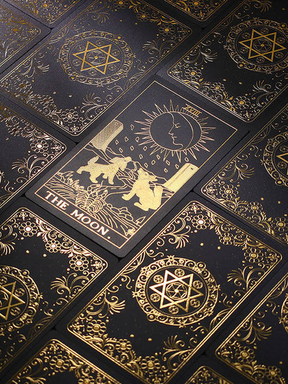 Jeu de Tarot Classique Feuille d'Or 78 Cartes avec Guide
