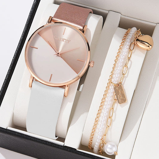 Montre Quartz Bicolore Or & Argent
