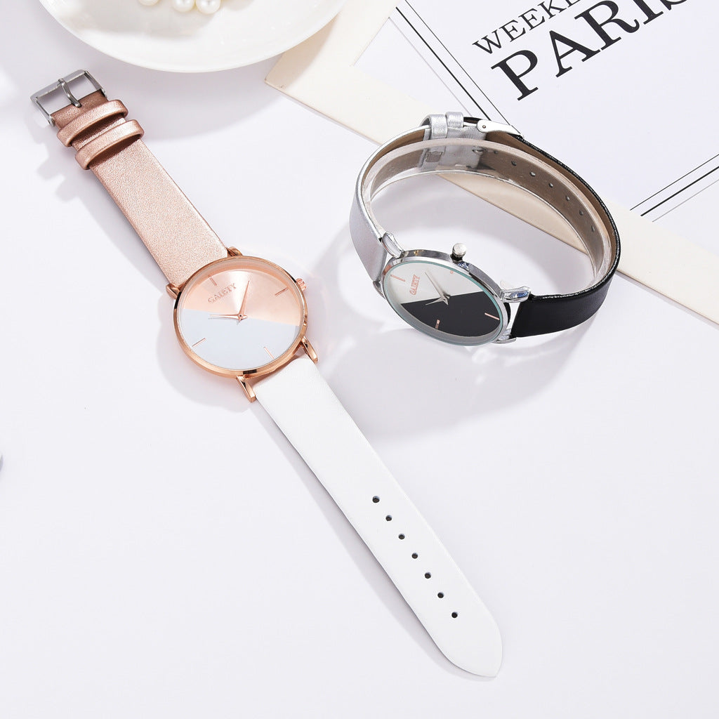 Bicolor horloge (kwarts) goud & zilver