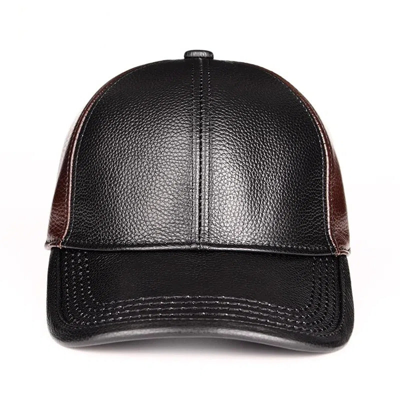 Casquette en Cuir Véritable Unisexe  / 2 Coloris