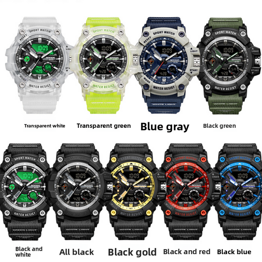 Montre Électronique Double Affichage Lumineuse