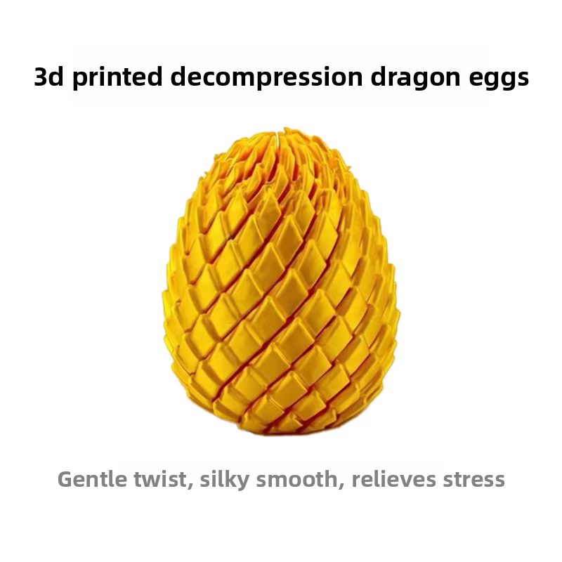 Œuf de Dragon Imprimé 3D Rotatif Anti-Stress | Lot de 3