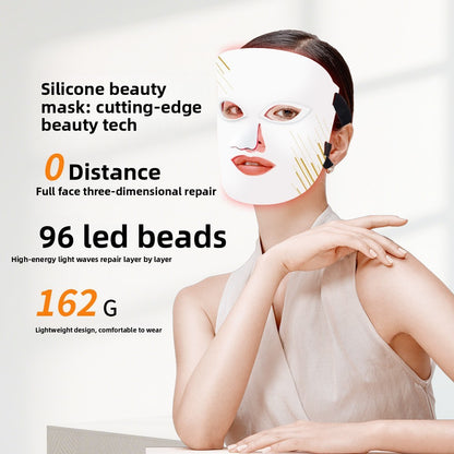 Masque Beauté LED Silicone Sans Fil – Photothérapie Anti-Âge