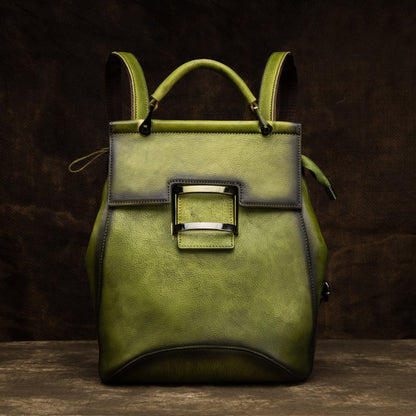 Sac à Dos Cuir Végétal Tanné Vintage — Poli Main / 5 Coloris