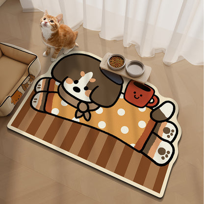 Tapis repas et repos chien et chat / 4 motifs