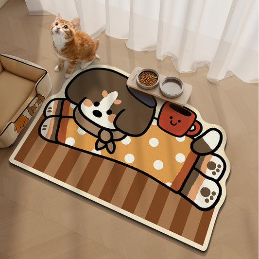 Tapis repas et repos chien et chat / 4 motifs