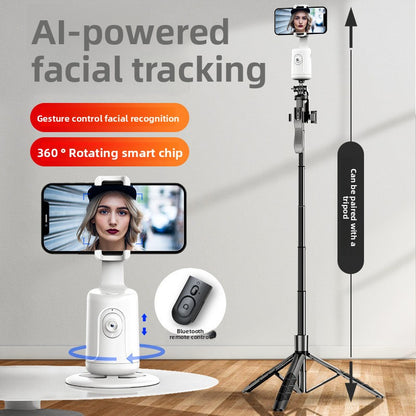Support téléphone rotatif avec suivi du visage