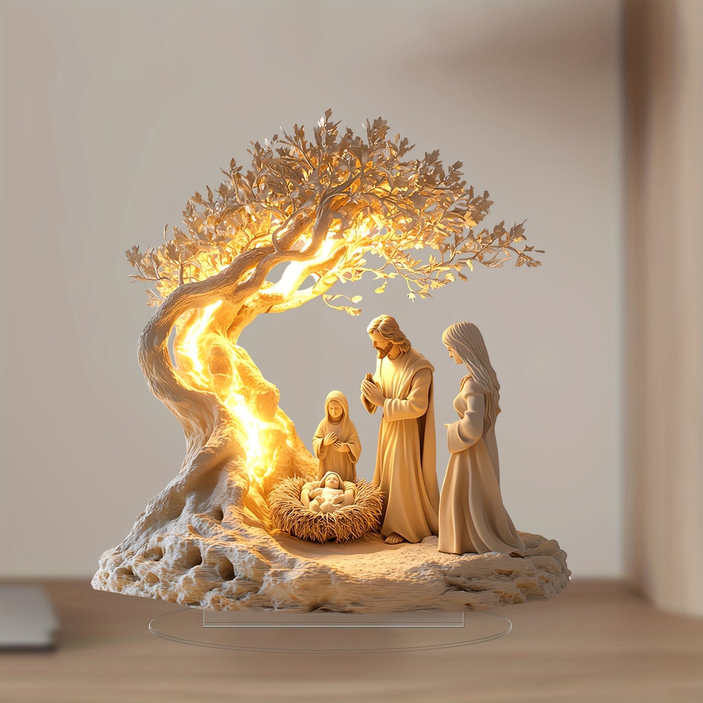 Ornement de Bureau Arbre de Vie en Acrylique — Décoration & Cadeau Symbolique