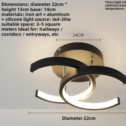 Plafonnier LED Design Minimaliste Tricolore – 5 Formes