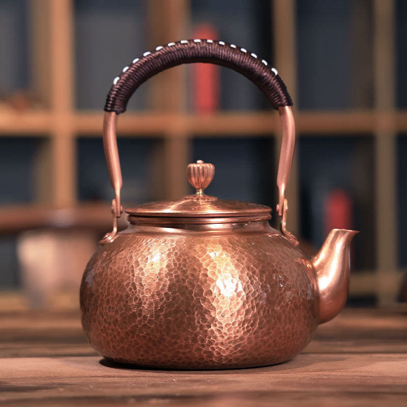 Bouilloire en Cuivre Pur Artisanale — 1200ml / Style Vintage