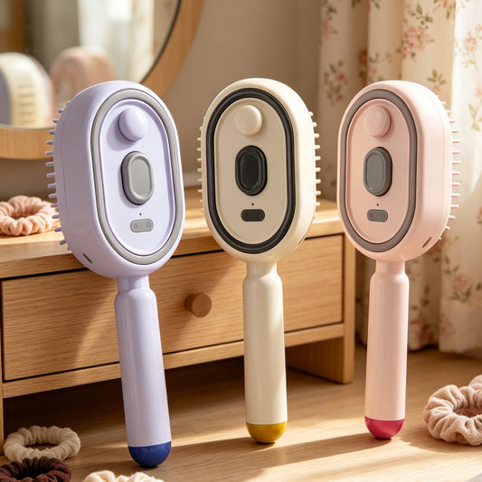 Brosse Massante Électrique avec Spray Hydratant