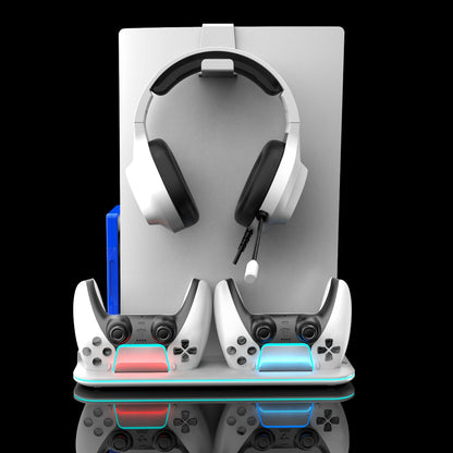 Socle Refroidissement PS5 avec Chargeur Manettes & Rangement