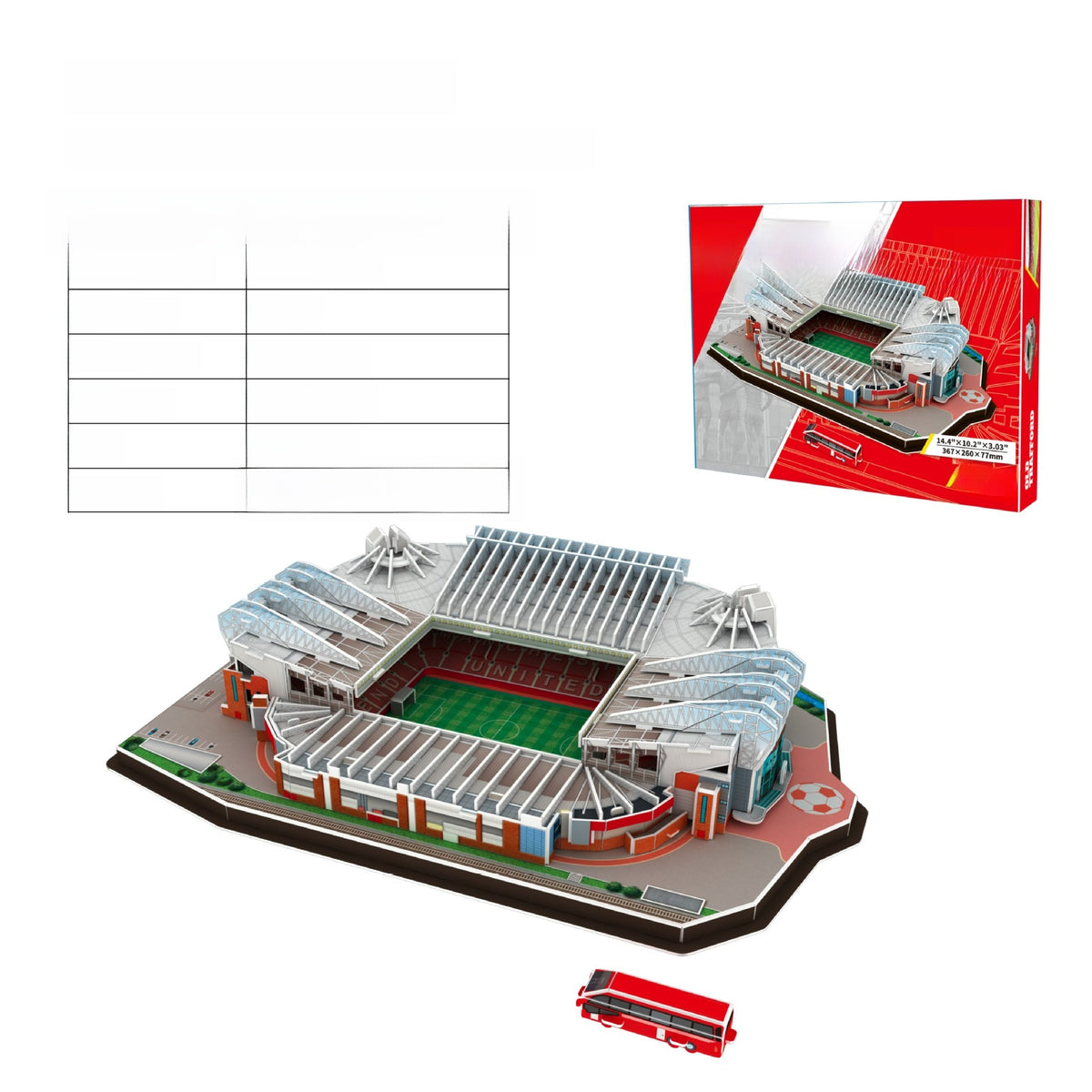 Puzzle 3D Stade de Football — 6 Stades Iconiques