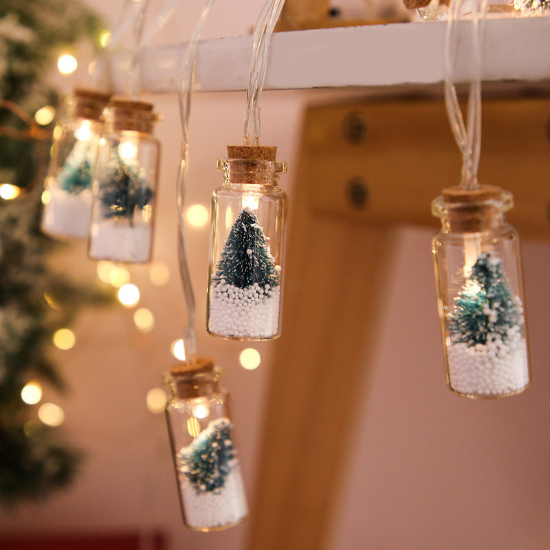 LED-slinger met glazen flesjes / 4 designs