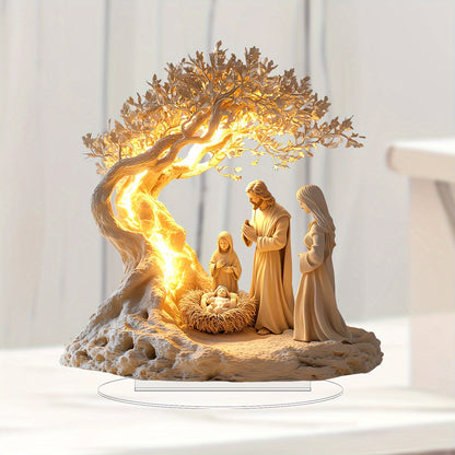 Ornement de Bureau Arbre de Vie en Acrylique — Décoration & Cadeau Symbolique