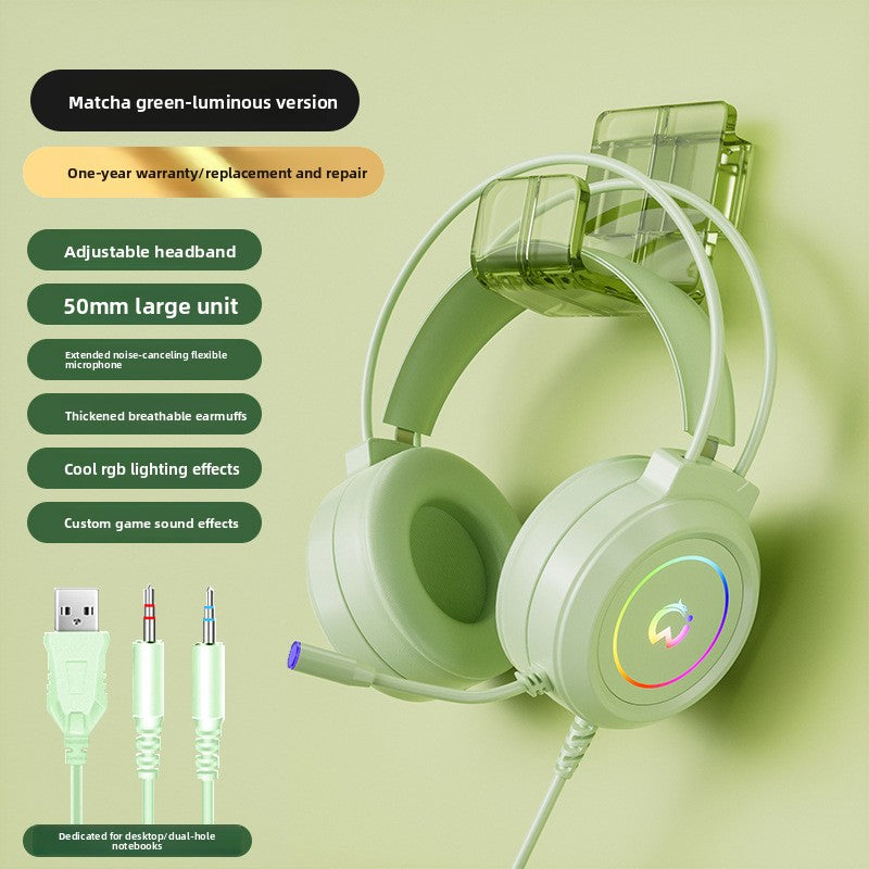 Bedrade Gaming Headset met Microfoon — USB & 3,5 mm, LED