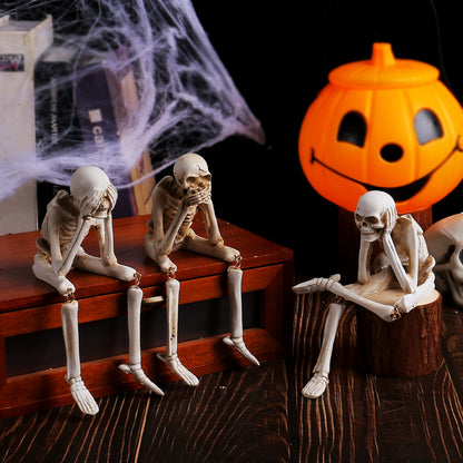 Décorations Squelettes en Résine - Lot de 3 Figurines