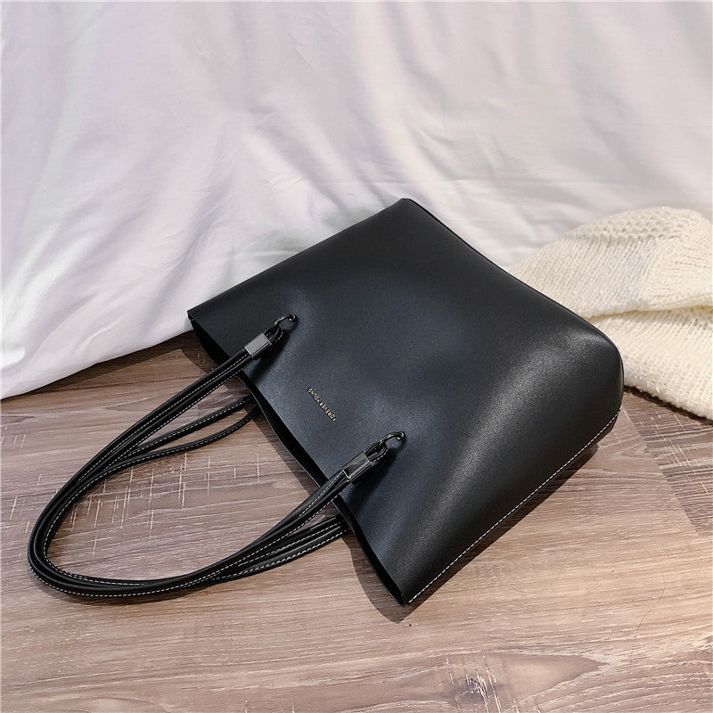 Tote Bag PU Souple Texturé — 3 Coloris