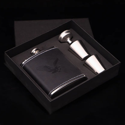 Flasque Portable en Acier Inoxydable — 200 ml & 230 ml, Coffret Inclus
