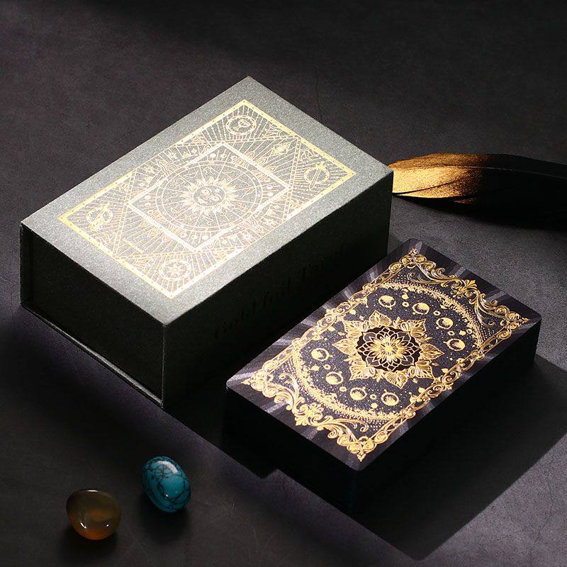 Jeu de Tarot Classique Feuille d'Or 78 Cartes avec Guide