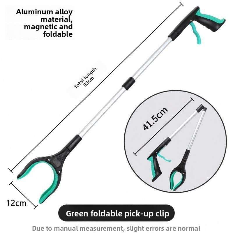 Pince à Déchets Pliable en Aluminium — Clip Magnétique / Légère