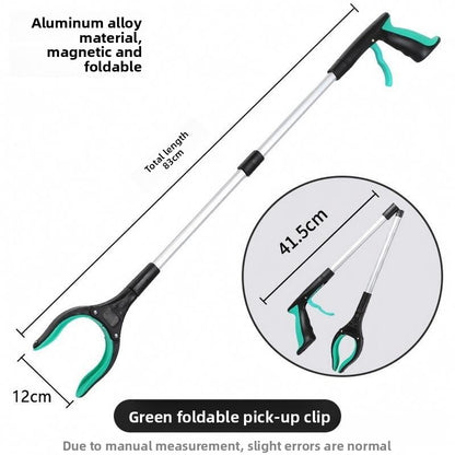 Pince à Déchets Pliable en Aluminium — Clip Magnétique / Légère
