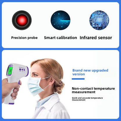 Thermomètre Frontal Infrarouge Sans Contact avec Annonce Vocale – Rechargeable
