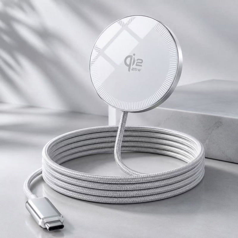 Chargeur Magnétique Sans Fil 25W — Qi2.2 / MagSafe iPhone 12-17