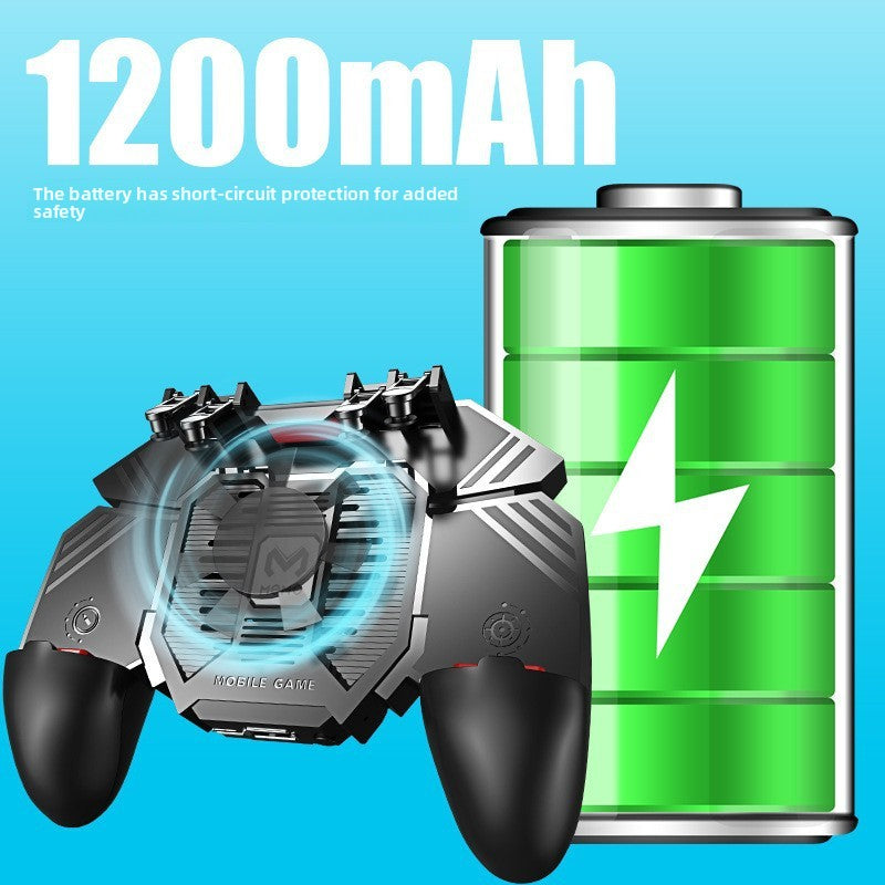Manette Gaming Mobile 6 Doigts Mimo AK77 — Ventilateur / Batterie 4000 mAh / iOS & Android