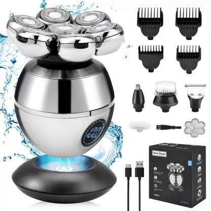 Rasoir Électrique Intelligent pour Hommes — 7 Lames Rotatives