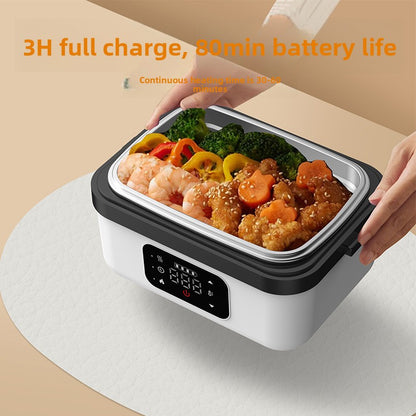 Lunch Box Chauffante Sans Fil Rechargeable — Inox 304 / 1L / USB-C / 60W