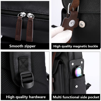 Sac à Dos Cuir Souple Grande Capacité — Style Rétro Voyage