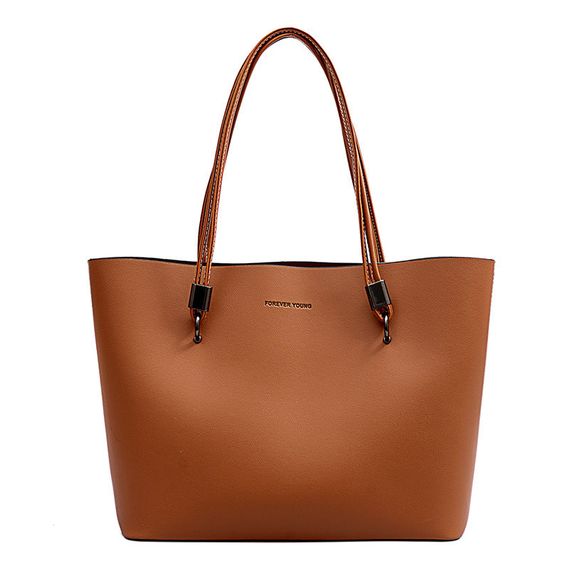 Tote Bag PU Souple Texturé — 3 Coloris