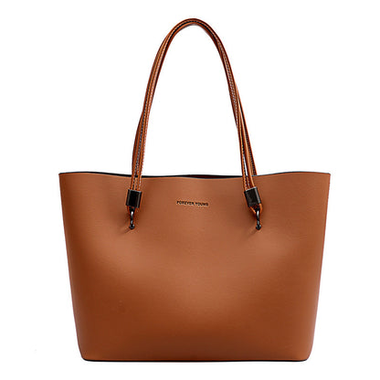 Tote Bag PU Souple Texturé — 3 Coloris