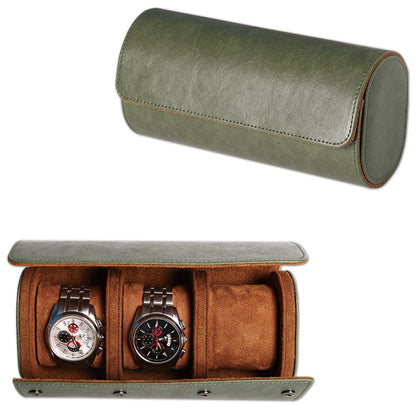 Boîte de Rangement pour Montres en Cuir PU — 3 Emplacements
