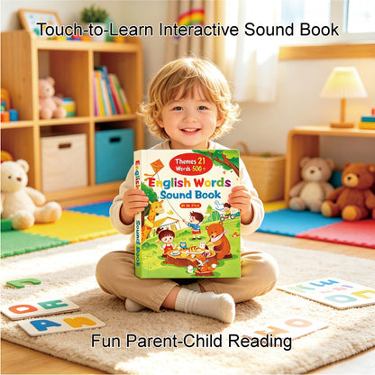 Livre Sonore Anglais Interactif pour Enfants / 21 Thèmes / 500+ Mots