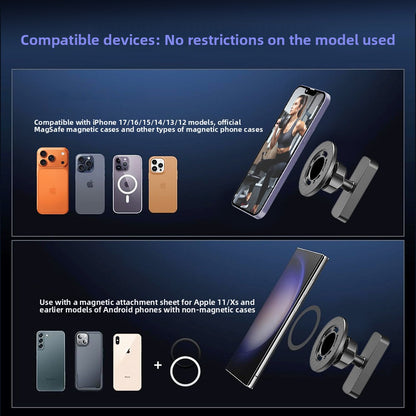 Support Téléphone Magnétique 360° — Sport, Golf & Surfaces Métalliques