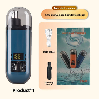 Tondeuse Poils de Nez Électrique avec Affichage Digital – 3 Coloris