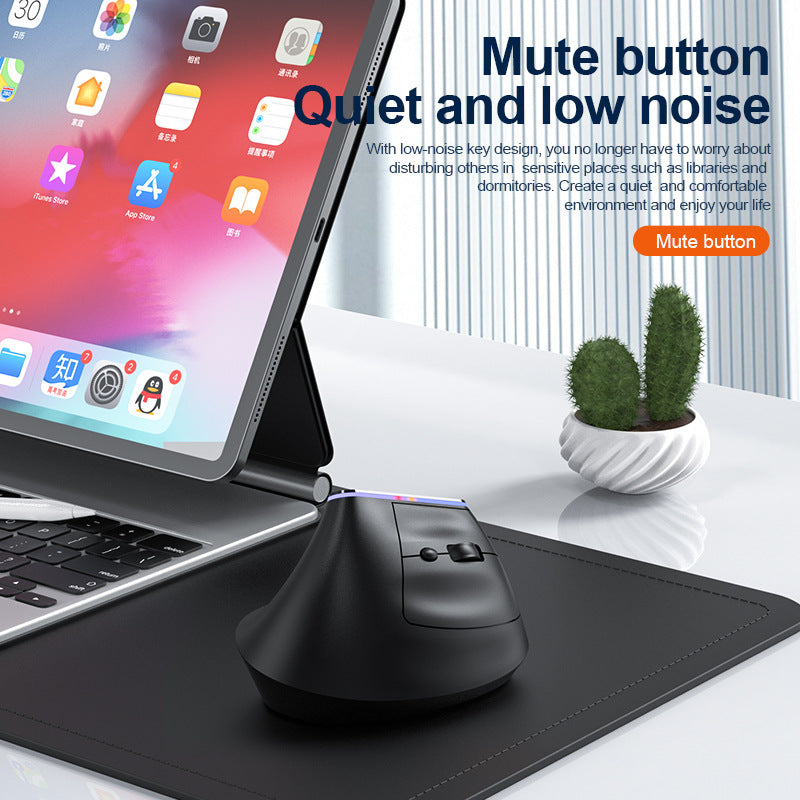 Souris Verticale Ergonomique Sans Fil Silencieuse – 2.4G & Bluetooth