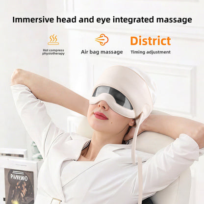 RelaxHelm Pro – Casque Massant Tête & Yeux Rechargeable