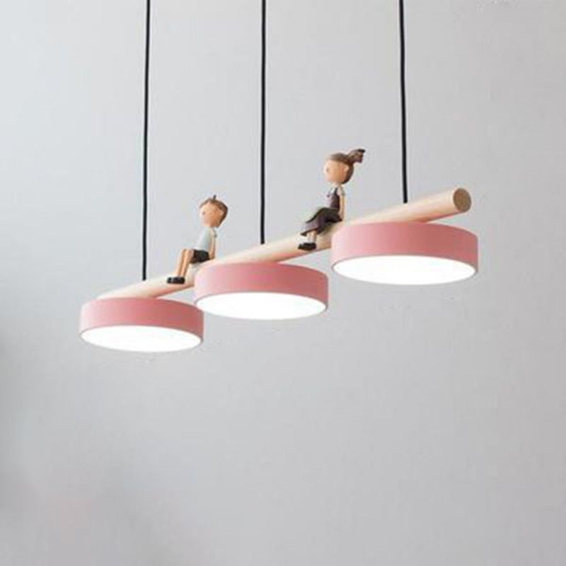 Lustre LED Style Nordique avec Décor Oiseaux