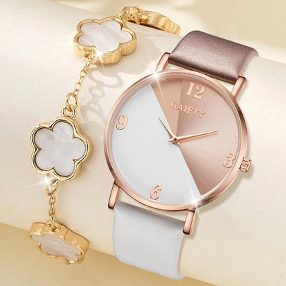 Bicolor horloge (kwarts) goud & zilver