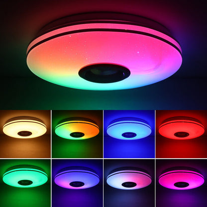 Plafonnier LED RGB 36W — Contrôle Bluetooth & App / Dimmable / Sync Musique