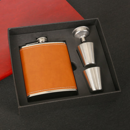 Flasque Portable en Acier Inoxydable — 200 ml & 230 ml, Coffret Inclus