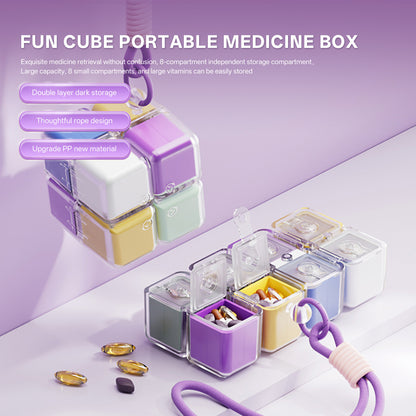 Pilulier cube pliable