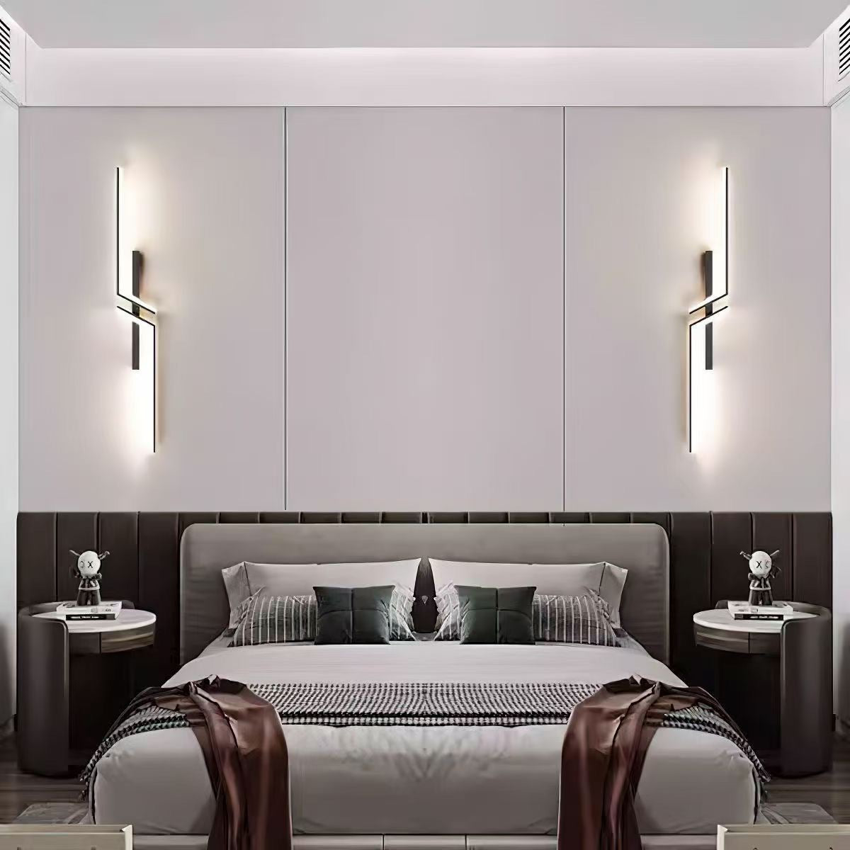 Applique Murale LED Grille Minimaliste Tricolore