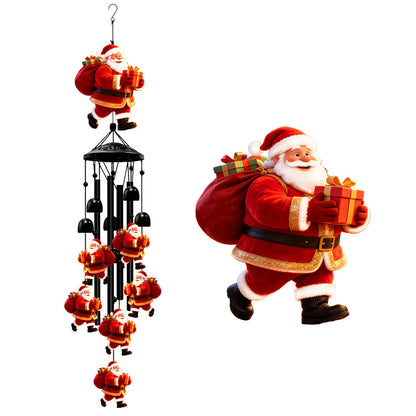 Carillon Éolien en Métal 91cm -  Coq /  Père Noël /  Colibri