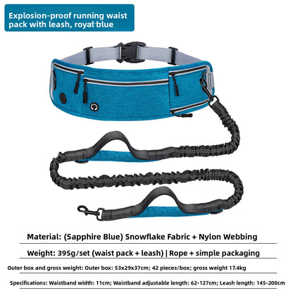Laisse Running Chien Mains-Libres avec Ceinture Lombaire